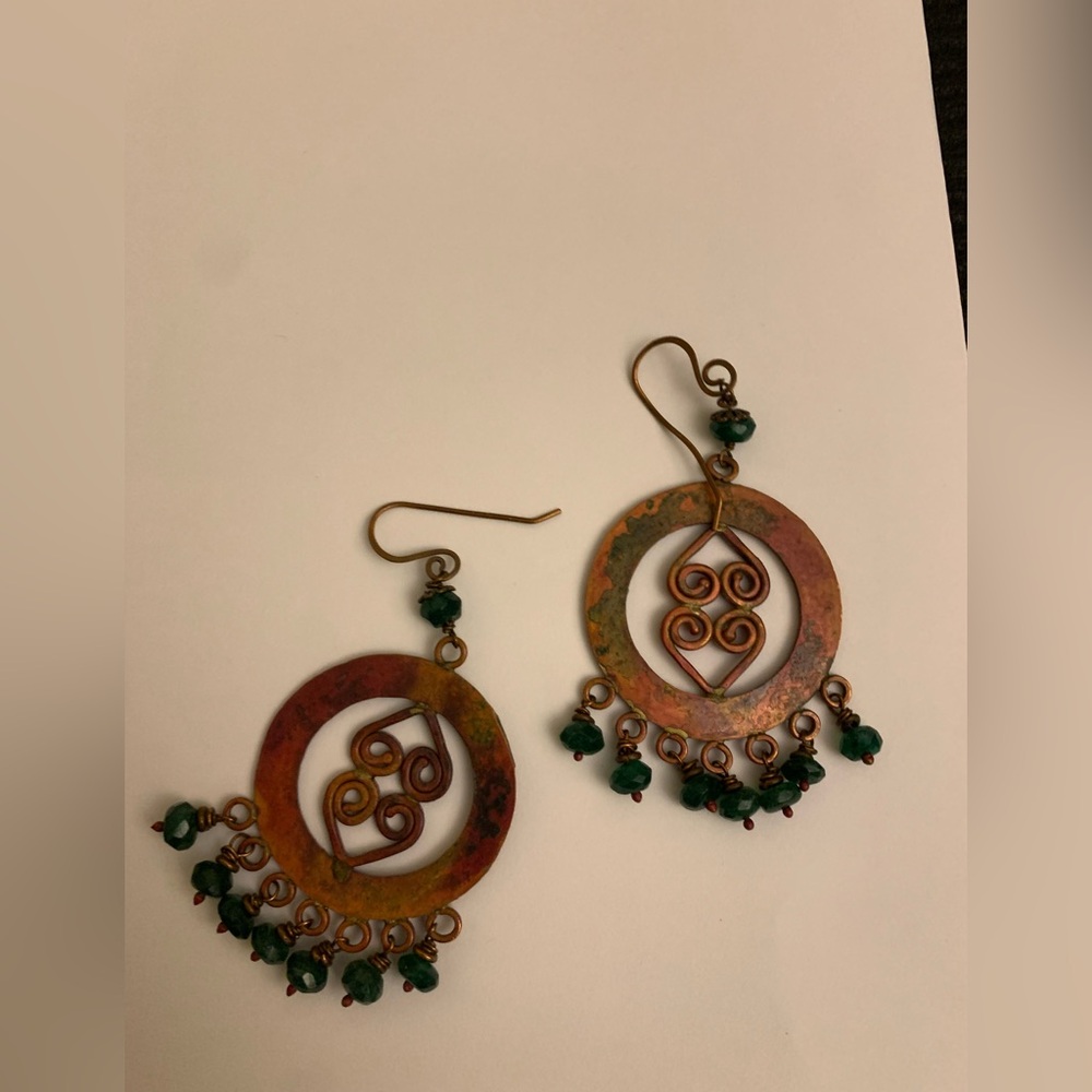 Handmade earrings local artist - Picture 2 of 2